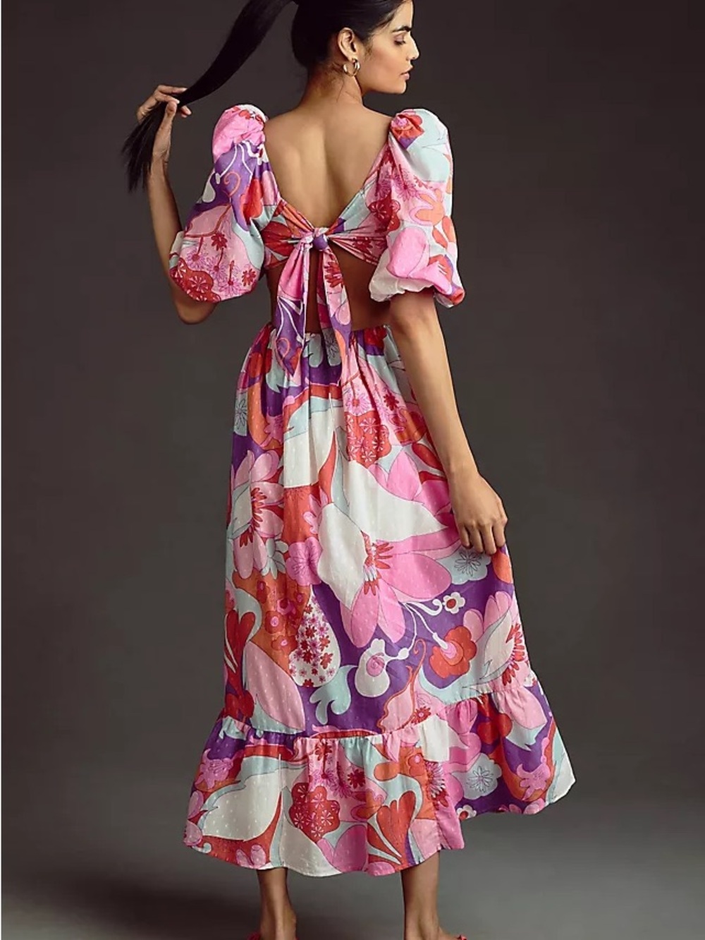 ANTIK BATIK Open Back Midi Dress - Picture 3 of 4